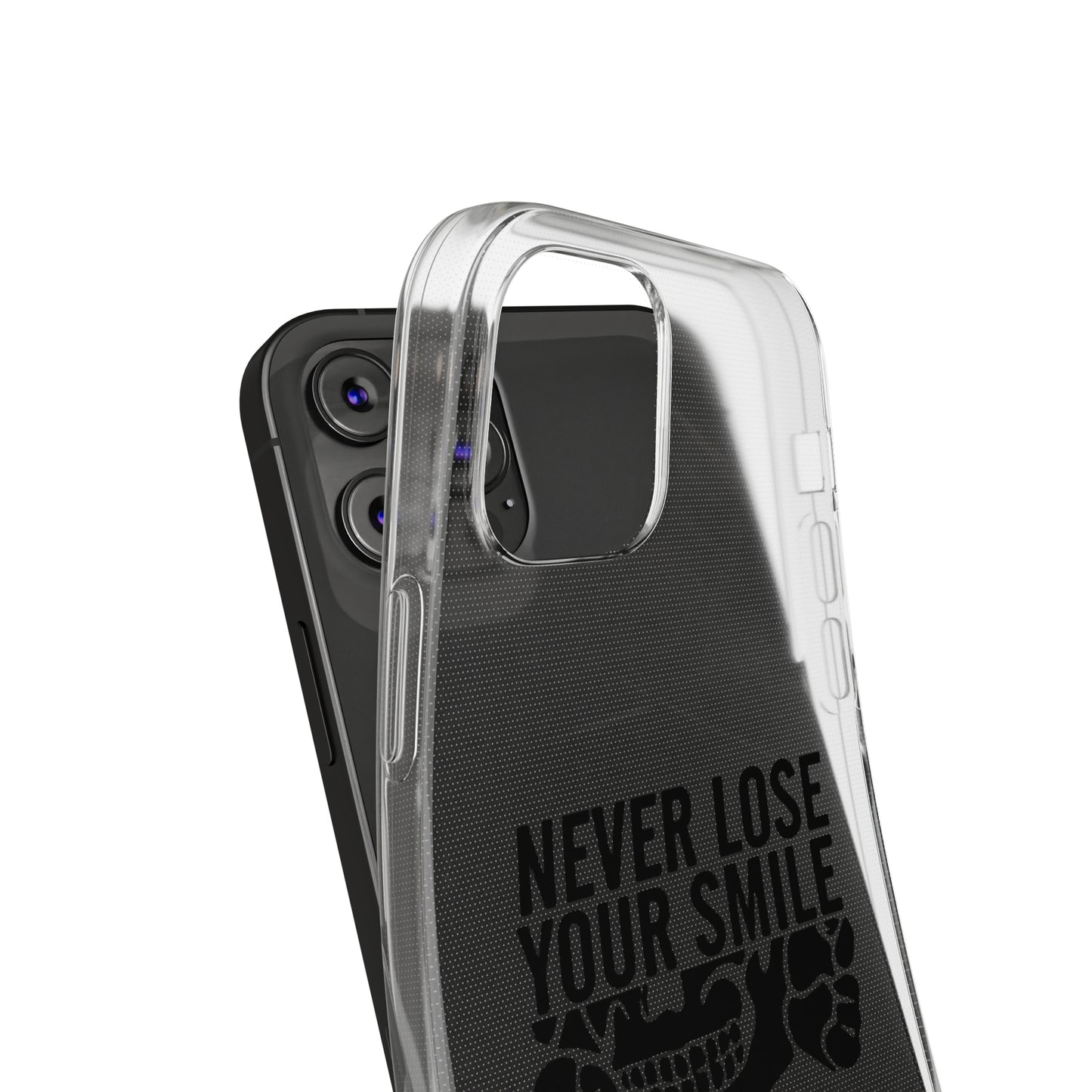 Never Lose Your Smile Phone Case (Black)