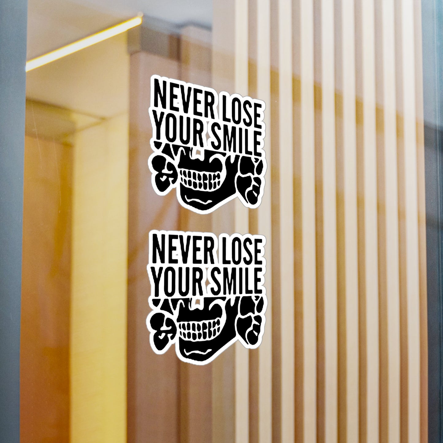 Never Lose Your Smile Vinyl Stickers