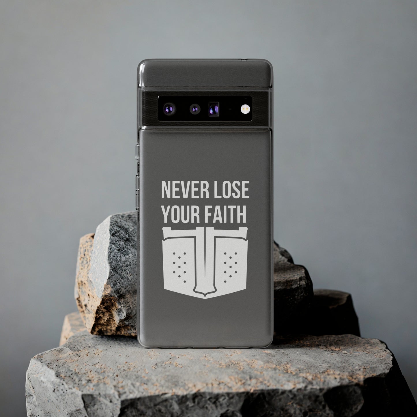 Never Lose Your Faith Phone Case (White)